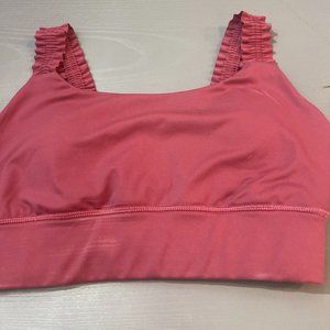 Sincerely jules ruffle trim sports bra